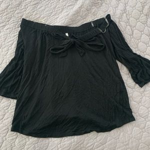 Off the shoulder flowy long sleeve